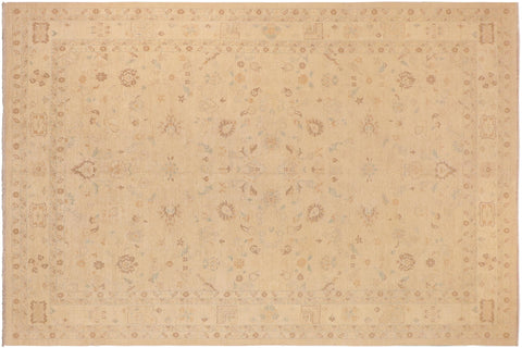 handmade Traditional Kafkaz Tan Brown Hand Knotted RECTANGLE 100% WOOL area rug 10x14