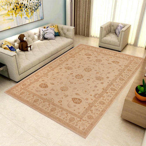 handmade Traditional Kafkaz Tan Brown Hand Knotted RECTANGLE 100% WOOL area rug 10x14