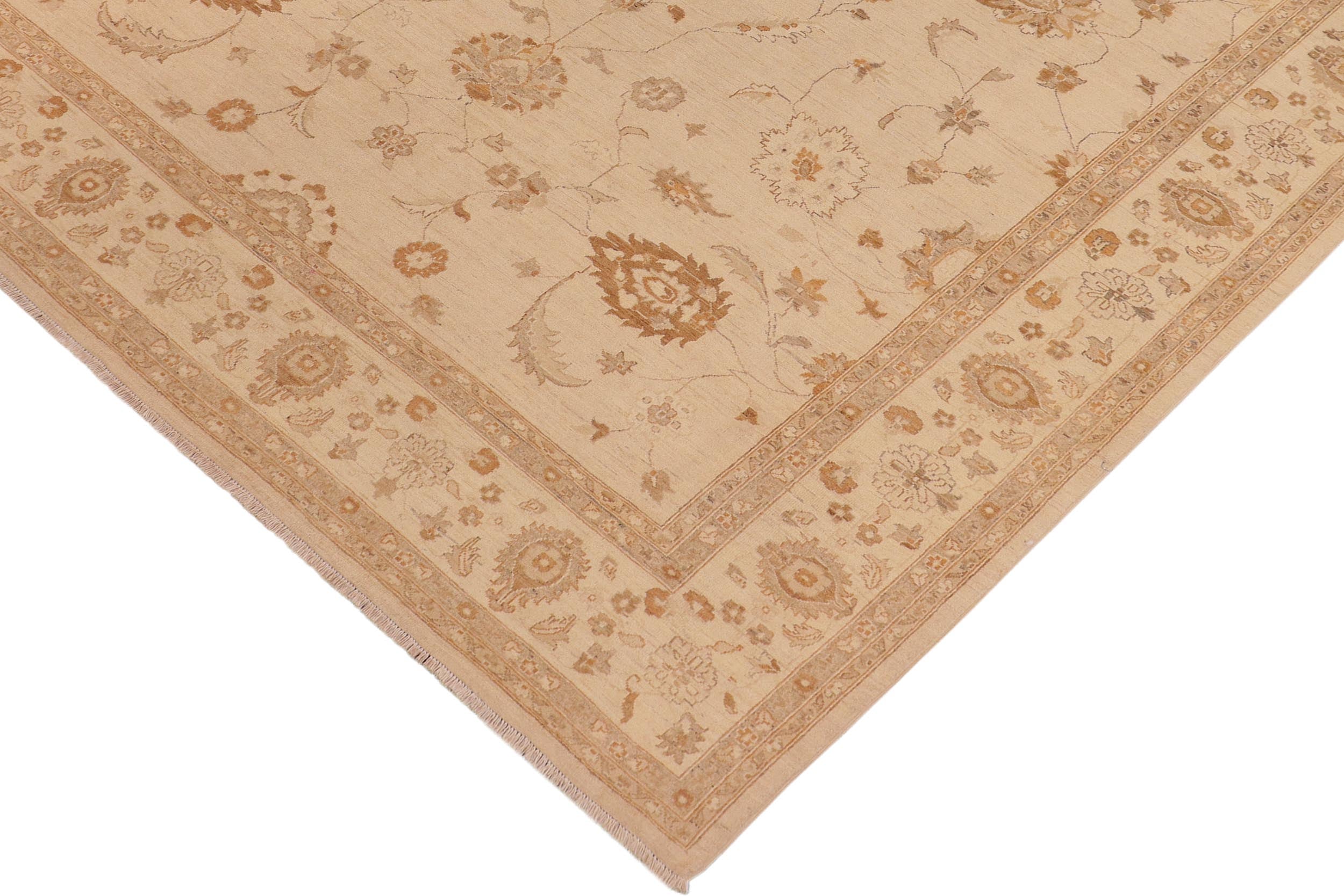 handmade Traditional Kafkaz Tan Brown Hand Knotted RECTANGLE 100% WOOL area rug 10x14