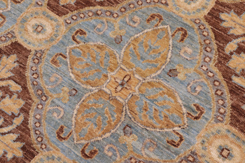 handmade Transitional Kafkaz Lt. Blue Brown Hand Knotted RECTANGLE 100% WOOL area rug 10' x 14'