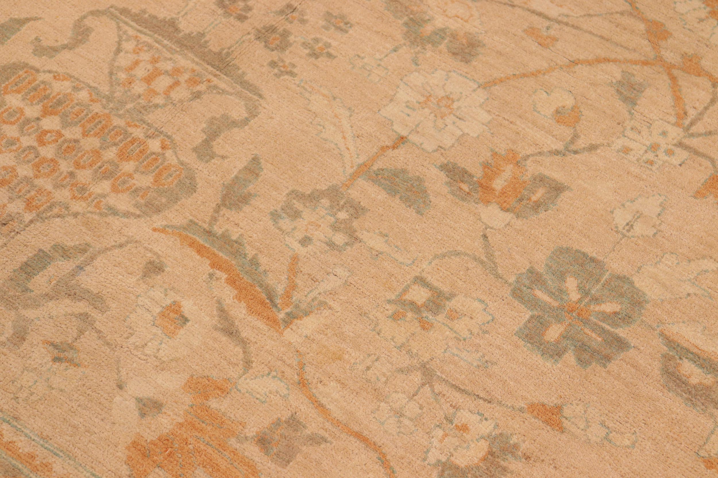 handmade Traditional Kafkaz Tan Rust Hand Knotted RECTANGLE 100% WOOL area rug 10x13