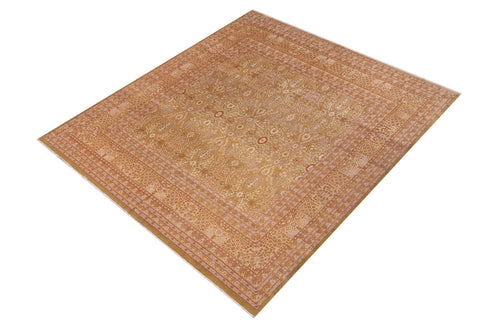 handmade Transitional Adam Green Gold Hand Knotted RECTANGLE 100% WOOL area rug 10x10