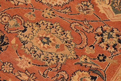 handmade Traditional Antique Rust Blue Hand Knotted RECTANGLE 100% WOOL area rug 8x9