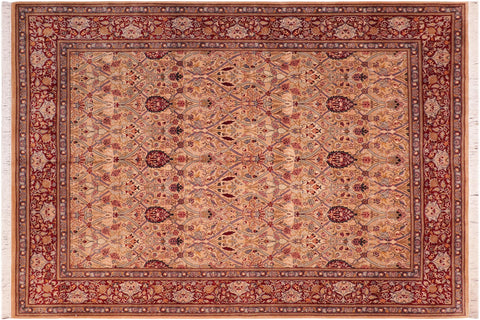 Pak-Persian Ester Tan/Red Wool Rug - 8'4'' x 10'3''