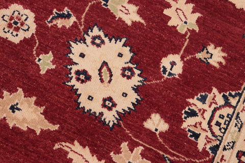 handmade Traditional Kafkaz Red Blue Hand Knotted RECTANGLE 100% WOOL area rug 6x9