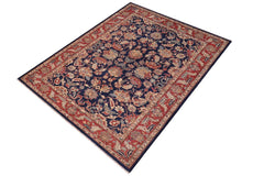 handmade Traditional Kafkaz Blue  Hand Knotted RECTANGLE 100% WOOL area rug 6 x 9