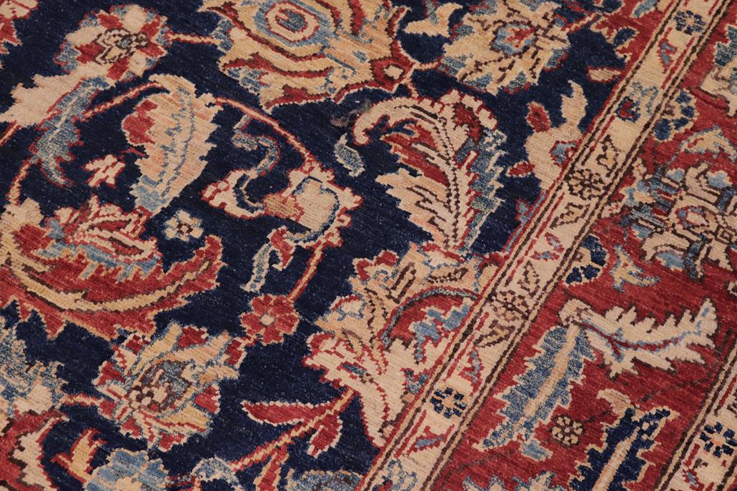 handmade Traditional Kafkaz Blue  Hand Knotted RECTANGLE 100% WOOL area rug 6 x 9