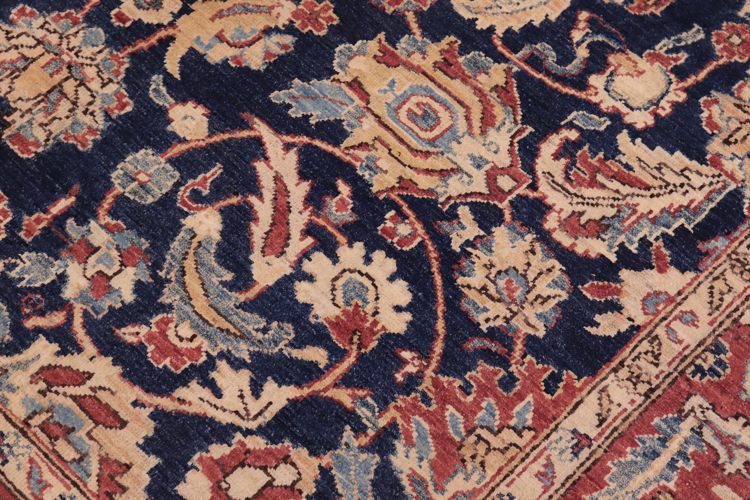 handmade Traditional Kafkaz Blue  Hand Knotted RECTANGLE 100% WOOL area rug 6x9