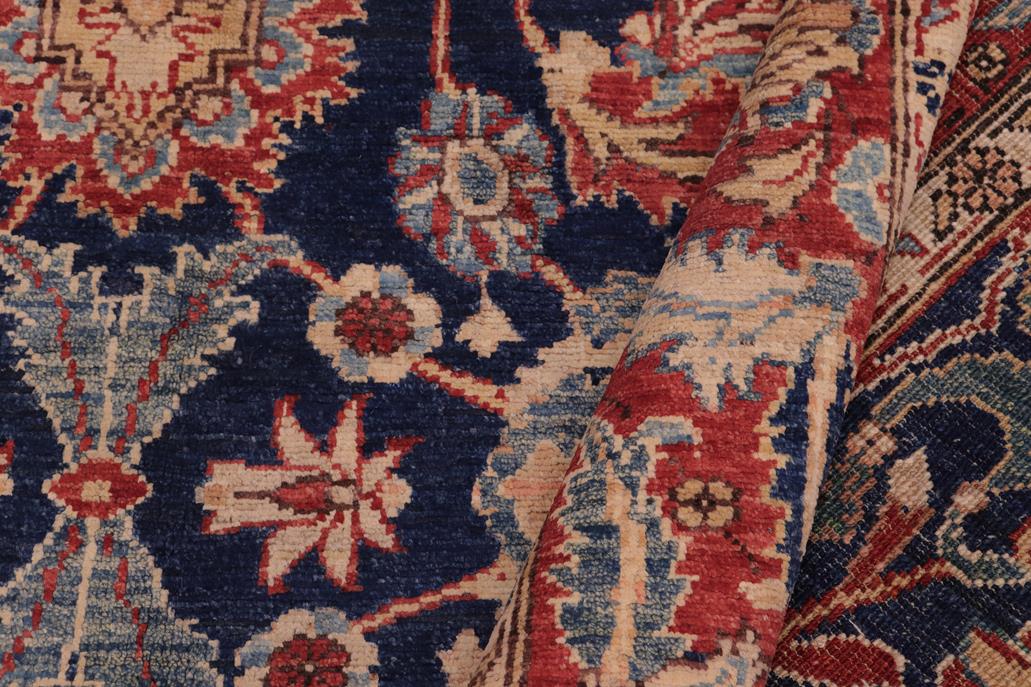 handmade Traditional Kafkaz Blue  Hand Knotted RECTANGLE 100% WOOL area rug 6 x 9