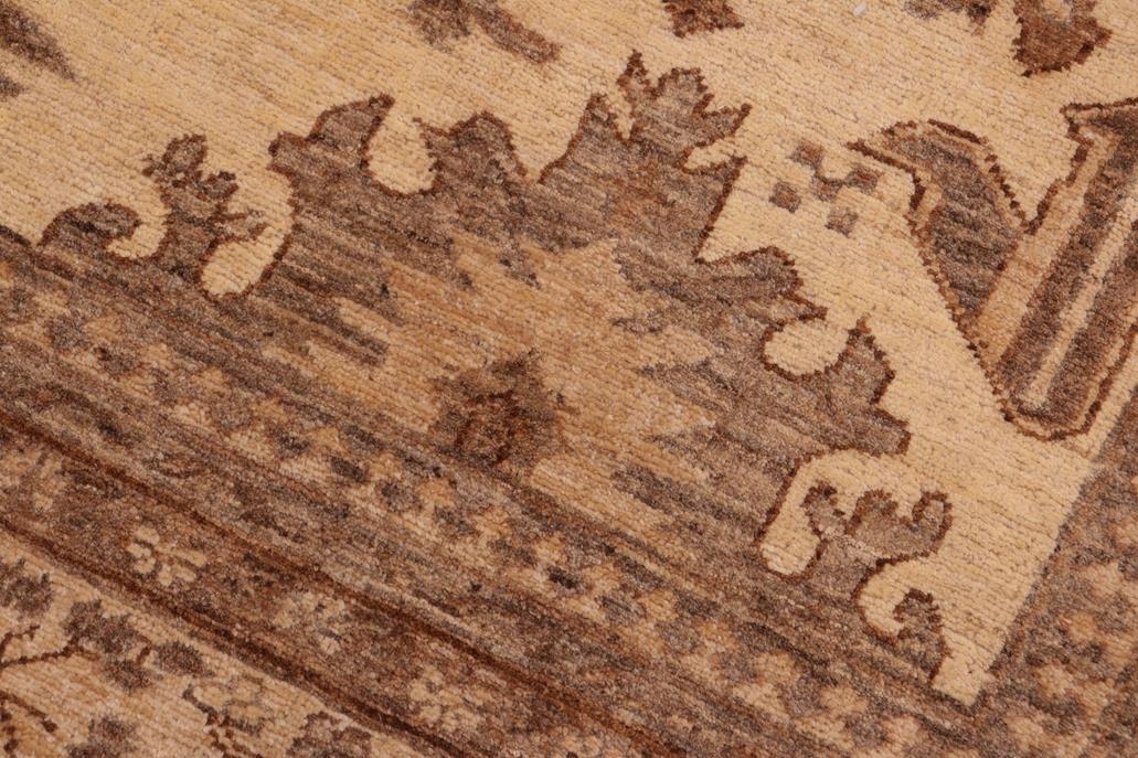 handmade Traditional Kafkaz Beige Tan Hand Knotted RECTANGLE 100% WOOL area rug 6 x 9