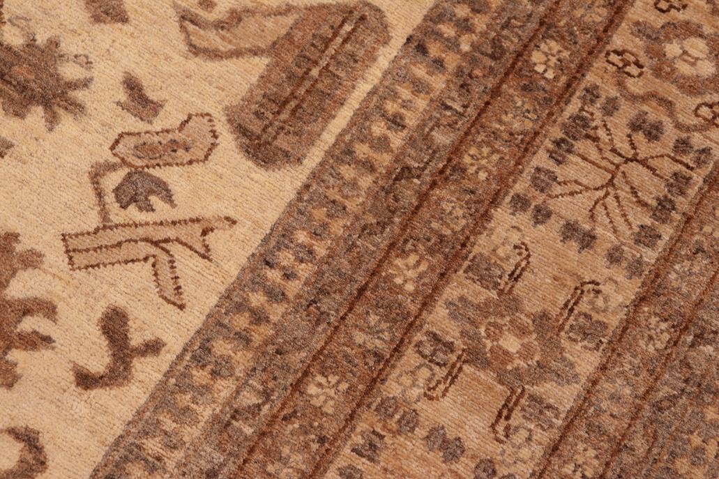 handmade Traditional Kafkaz Beige Tan Hand Knotted RECTANGLE 100% WOOL area rug 6 x 9