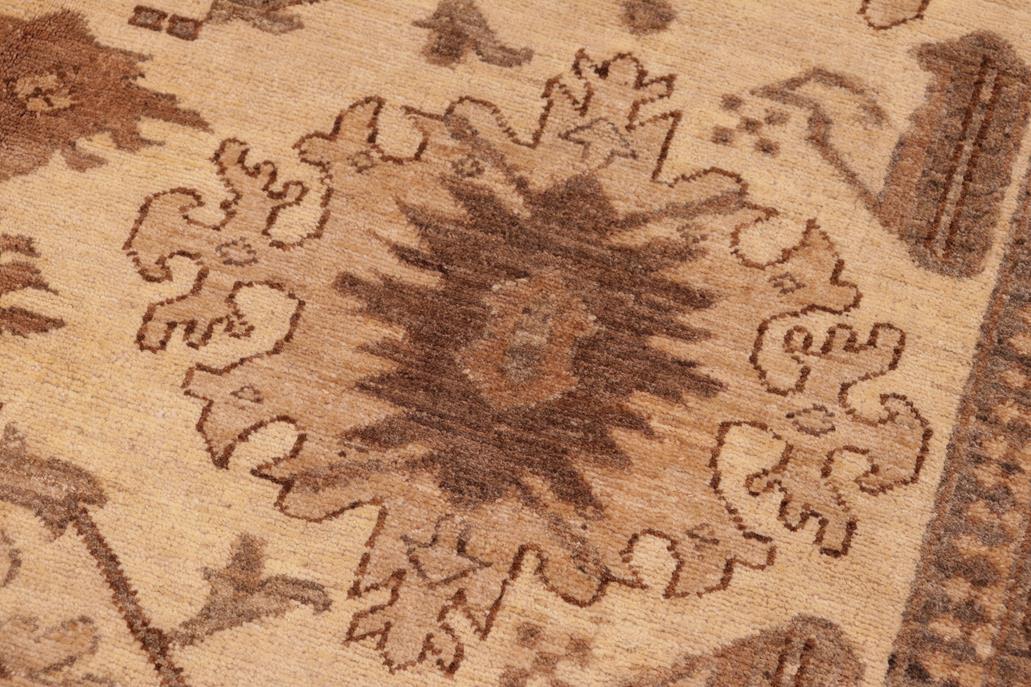 handmade Traditional Kafkaz Beige Tan Hand Knotted RECTANGLE 100% WOOL area rug 6 x 9