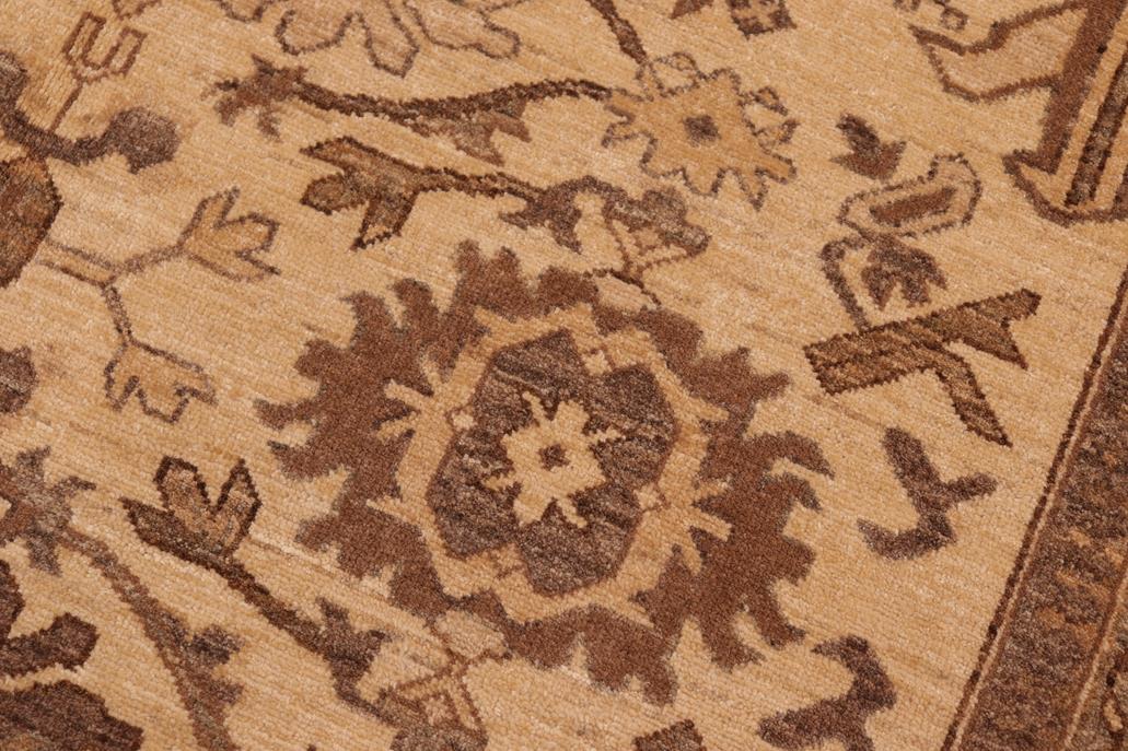 handmade Traditional Kafkaz Beige Tan Hand Knotted RECTANGLE 100% WOOL area rug 6 x 9