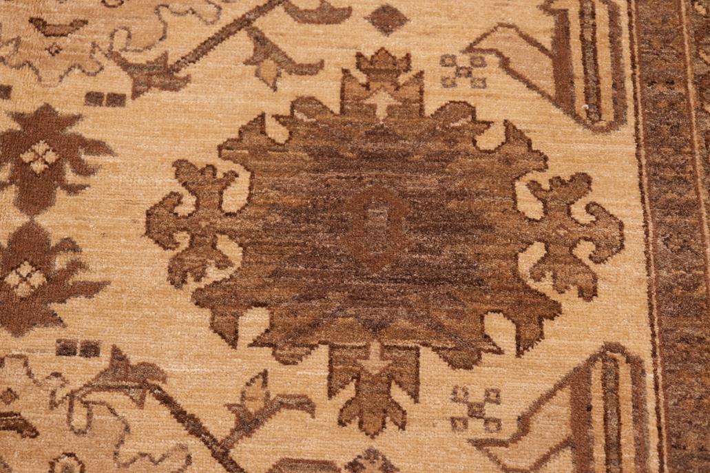 handmade Traditional Kafkaz Beige Tan Hand Knotted RECTANGLE 100% WOOL area rug 6 x 9