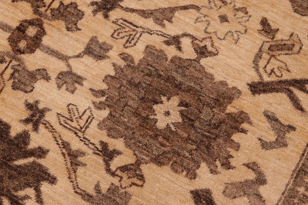 handmade Traditional Kafkaz Beige Tan Hand Knotted RECTANGLE 100% WOOL area rug 6 x 9