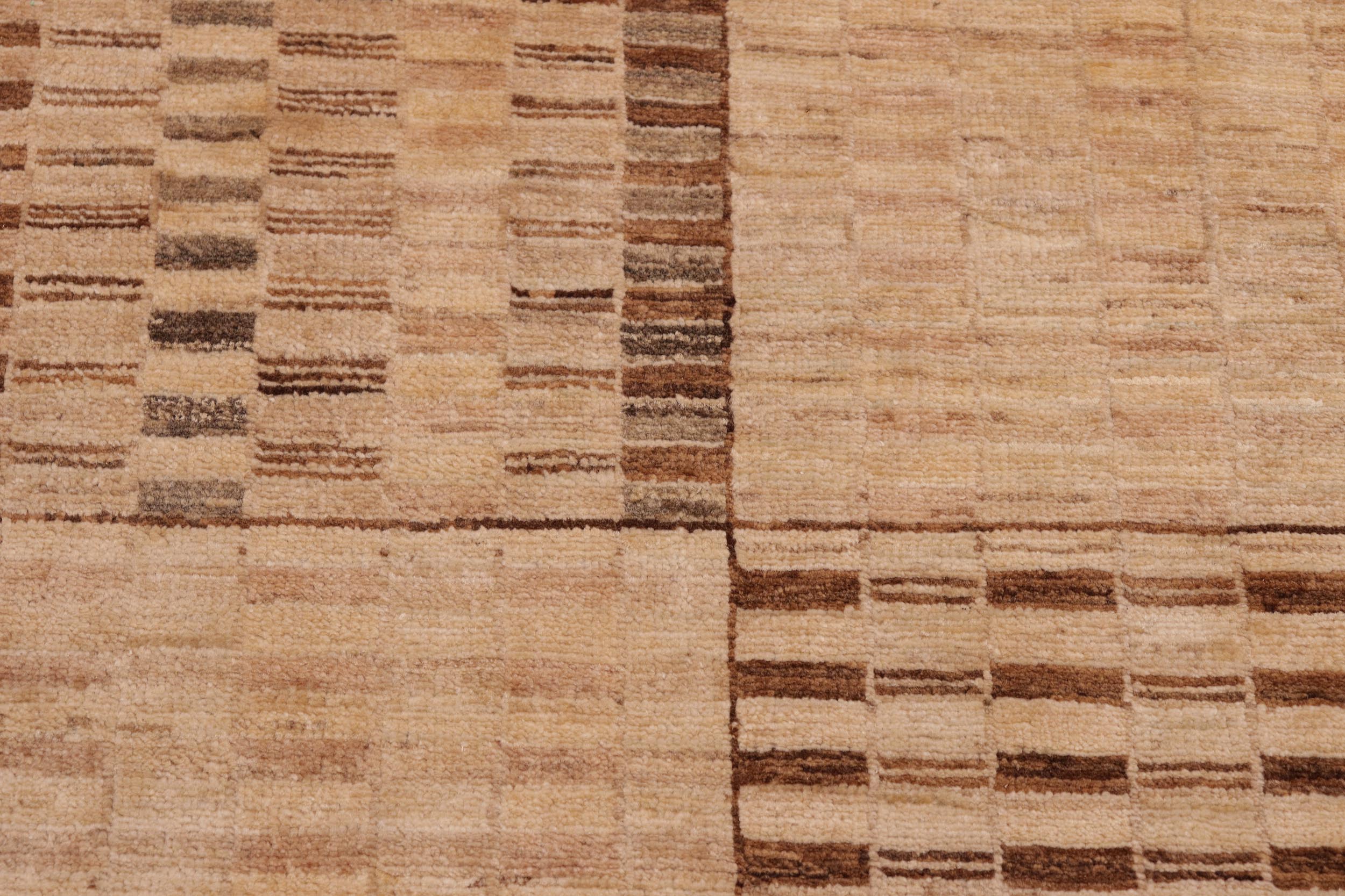 handmade Modern Gabbeh Beige Tan Hand Knotted RECTANGLE 100% WOOL area rug 6' x 9'