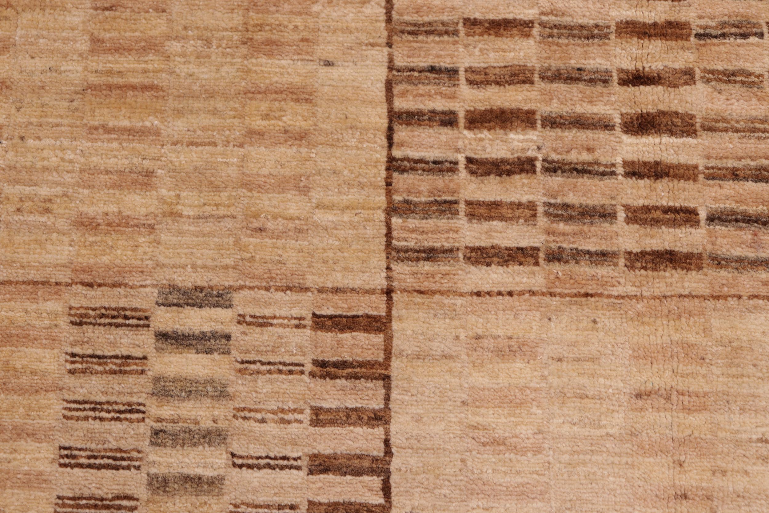 handmade Modern Gabbeh Beige Tan Hand Knotted RECTANGLE 100% WOOL area rug 6' x 9'