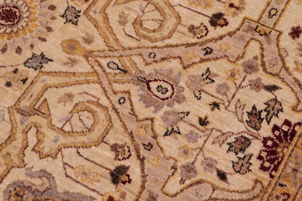 handmade Traditional Kafkaz Ivory Gold Hand Knotted RECTANGLE 100% WOOL area rug 6 x 9