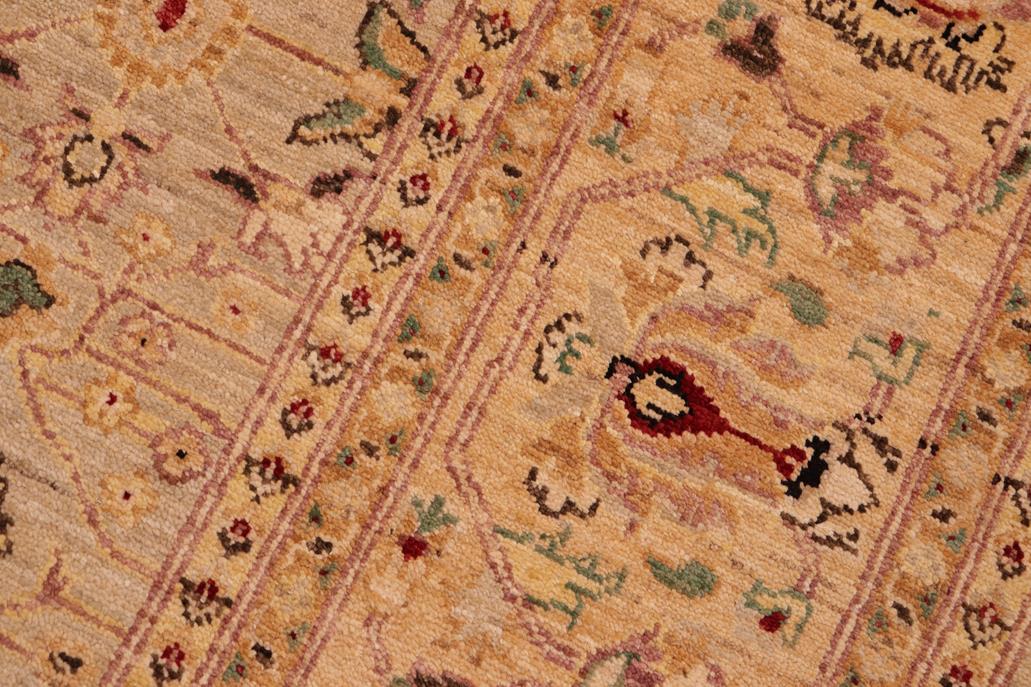 handmade Traditional Kafkaz Gray Gold Hand Knotted RECTANGLE 100% WOOL area rug 6 x 9