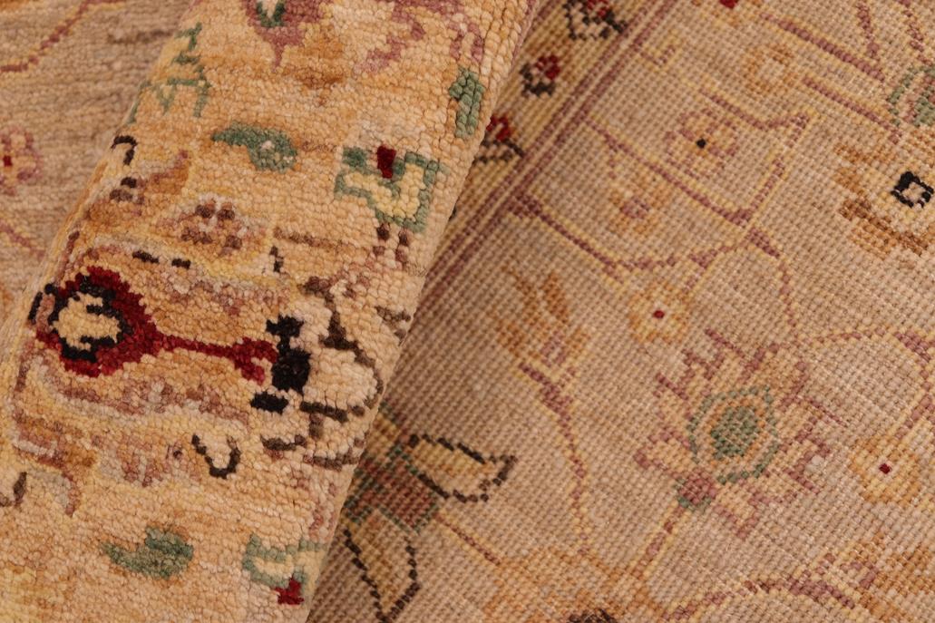 handmade Traditional Kafkaz Gray Gold Hand Knotted RECTANGLE 100% WOOL area rug 6 x 9