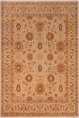 handmade Traditional Kafkaz Tan Beige Hand Knotted RECTANGLE 100% WOOL area rug 8 x 10