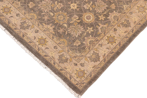 handmade Transitional Kafkaz Gray Lt. Brown Hand Knotted RECTANGLE 100% WOOL area rug 8' x 10'