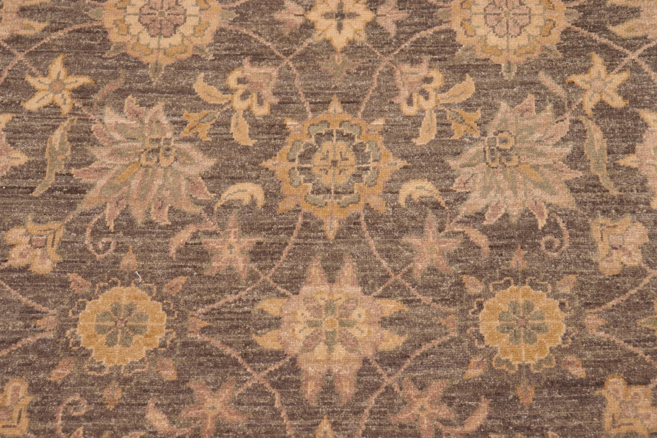 handmade Transitional Kafkaz Gray Lt. Brown Hand Knotted RECTANGLE 100% WOOL area rug 8' x 10'