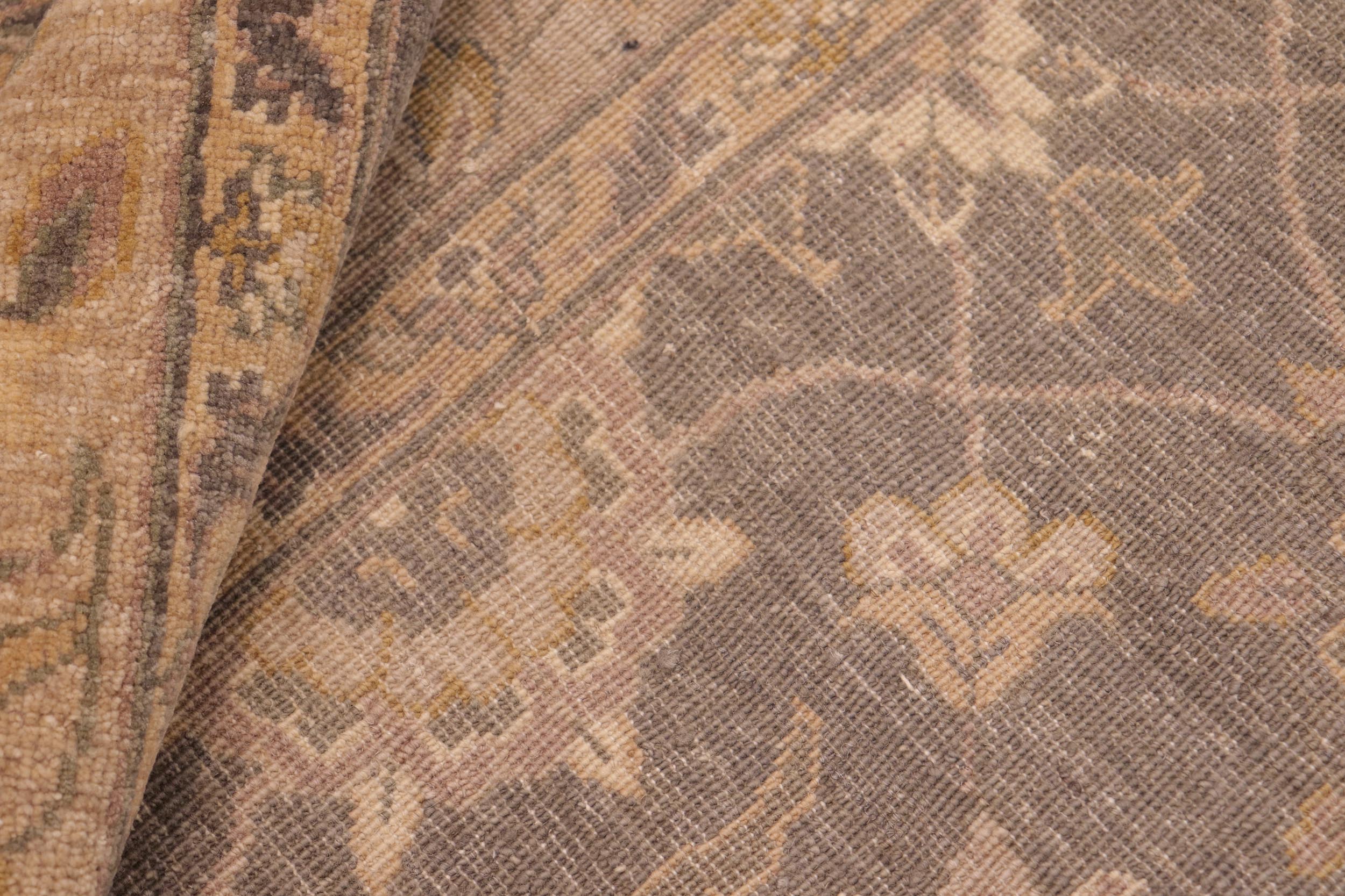 handmade Transitional Kafkaz Gray Lt. Brown Hand Knotted RECTANGLE 100% WOOL area rug 8' x 10'