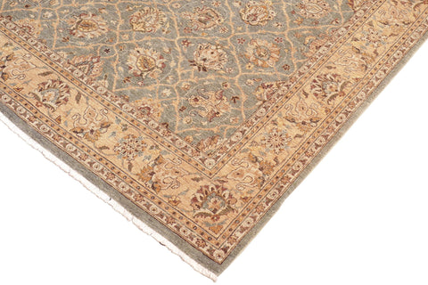handmade Transitional Kafkaz Lt. Green Beige Hand Knotted RECTANGLE 100% WOOL area rug 8' x 10'