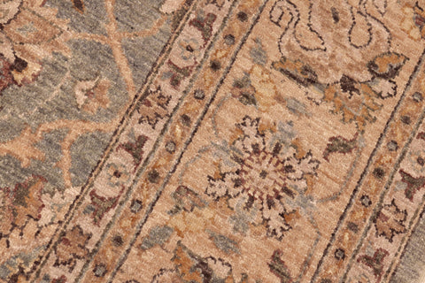 handmade Transitional Kafkaz Lt. Green Beige Hand Knotted RECTANGLE 100% WOOL area rug 8' x 10'