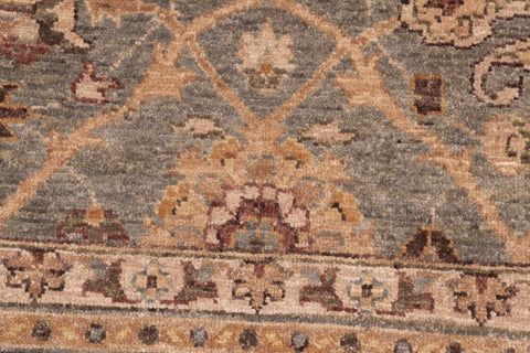 handmade Transitional Kafkaz Lt. Green Beige Hand Knotted RECTANGLE 100% WOOL area rug 8' x 10'