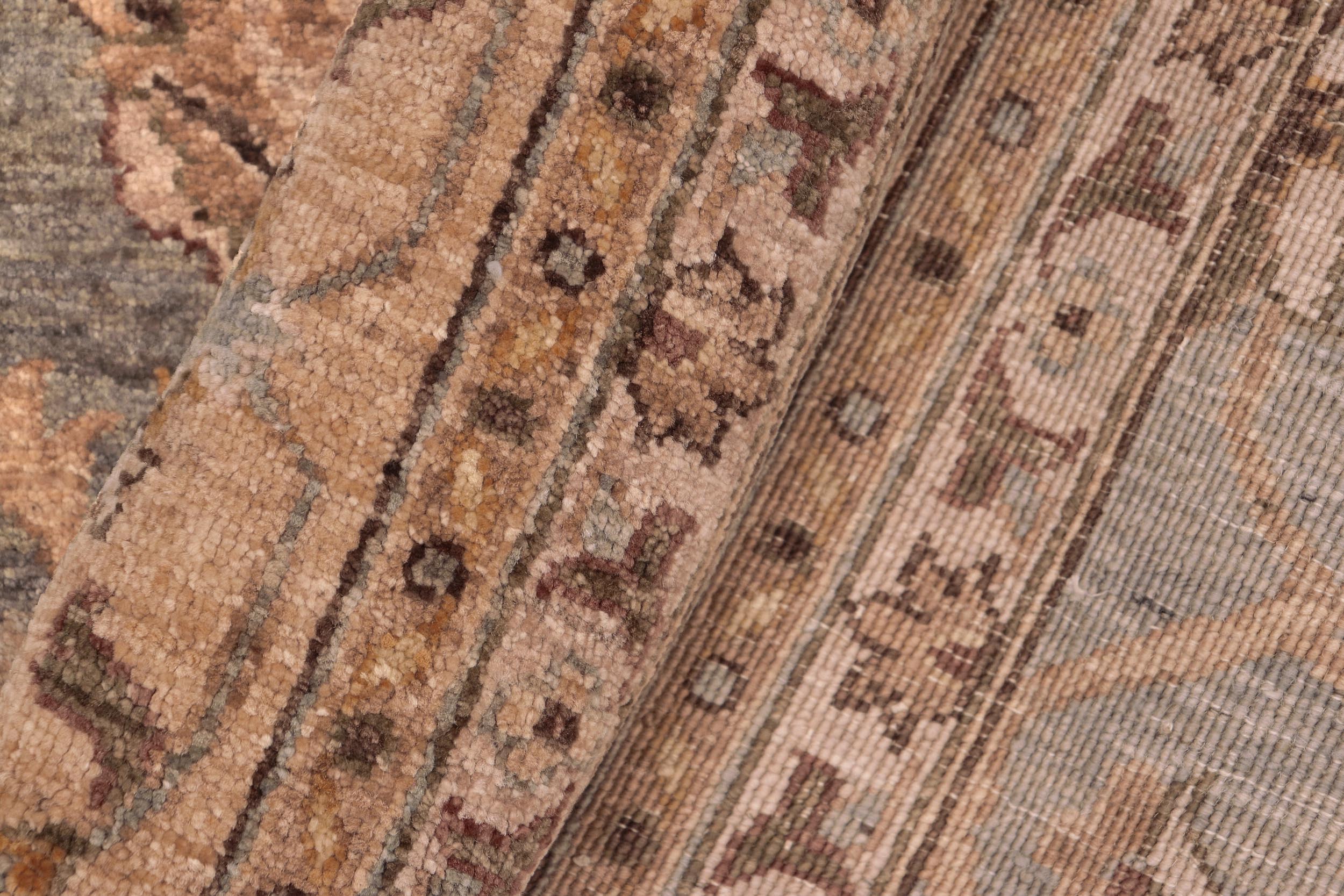 handmade Transitional Kafkaz Lt. Green Beige Hand Knotted RECTANGLE 100% WOOL area rug 8' x 10'