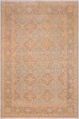 handmade Traditional Kafkaz Lt. Blue Brown Hand Knotted RECTANGLE 100% WOOL area rug 6 x 9
