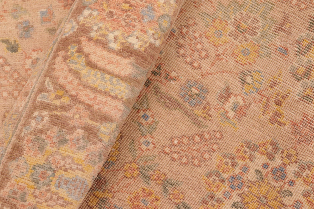 handmade Traditional Kafkaz Tan Brown Hand Knotted RECTANGLE 100% WOOL area rug 6' x 9'