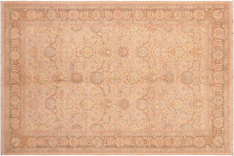 Istanbul Jonathan Tan/Brown Wool Rug - 6'1'' x 8'11''