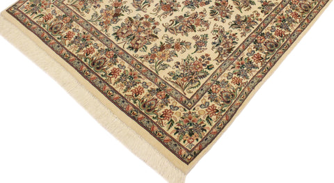 handmade Traditional Sarook Beige Pink Hand Knotted RECTANGLE 100% WOOL area rug 4x6