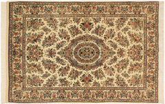 handmade Traditional Sarook Beige Pink Hand Knotted RECTANGLE 100% WOOL area rug 4x6
