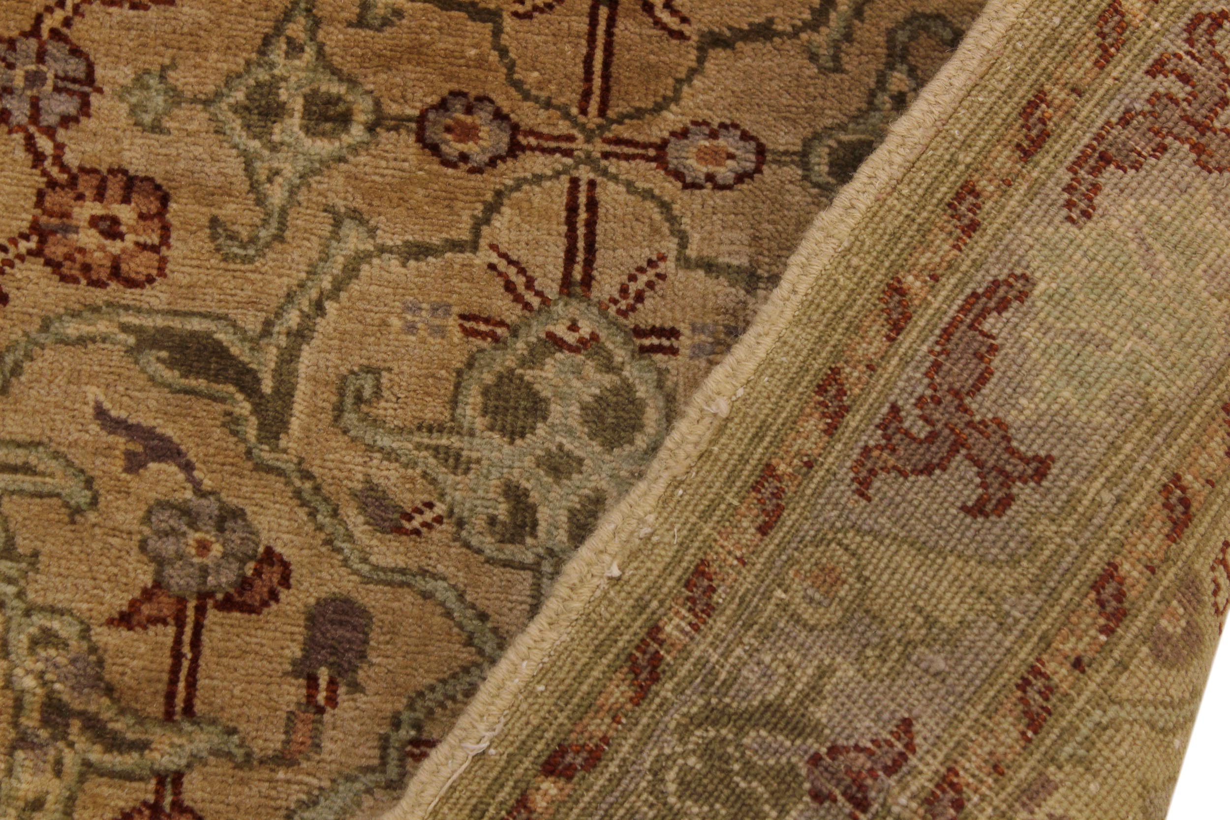 handmade Transitional Kafkaz Tan Gray Hand Knotted RUNNER 100% WOOL area rug 3' x 6'