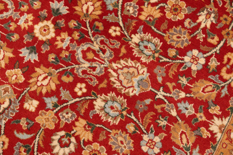 handmade Transitional Regular Red Beige Hand Knotted RECTANGLE 100% WOOL area rug 6x9