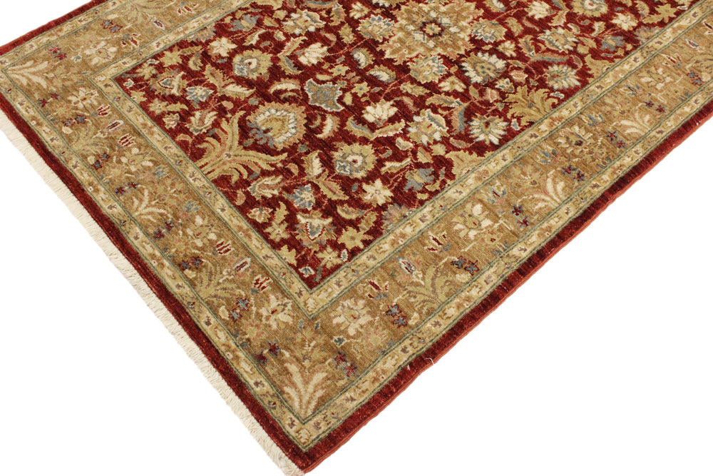 handmade Traditional Kafkaz Red Gold Hand Knotted RECTANGLE 100% WOOL area rug 4x6