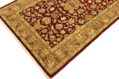 handmade Transitional Kafkaz Red Gold Hand Knotted RECTANGLE 100% WOOL area rug 4 x 6