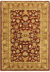 handmade Transitional Kafkaz Red Gold Hand Knotted RECTANGLE 100% WOOL area rug 4 x 6