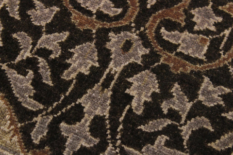 handmade Transitional Veg Dye Brown Gray Hand Knotted RUNNER 100% WOOL area rug 4' x 11'