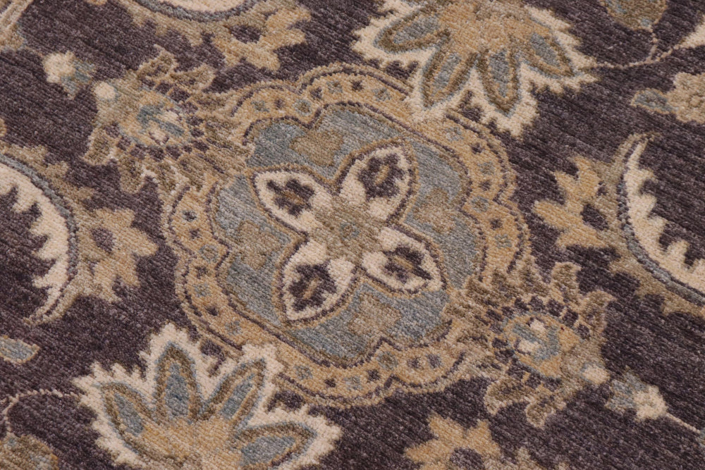 handmade Traditional Kafkaz Brown Ivory Hand Knotted RECTANGLE 100% WOOL area rug 3x5