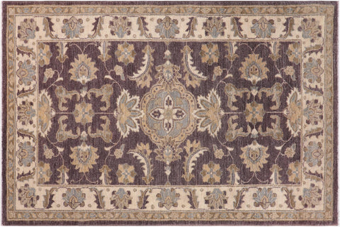 handmade Traditional Kafkaz Brown Ivory Hand Knotted RECTANGLE 100% WOOL area rug 3x5