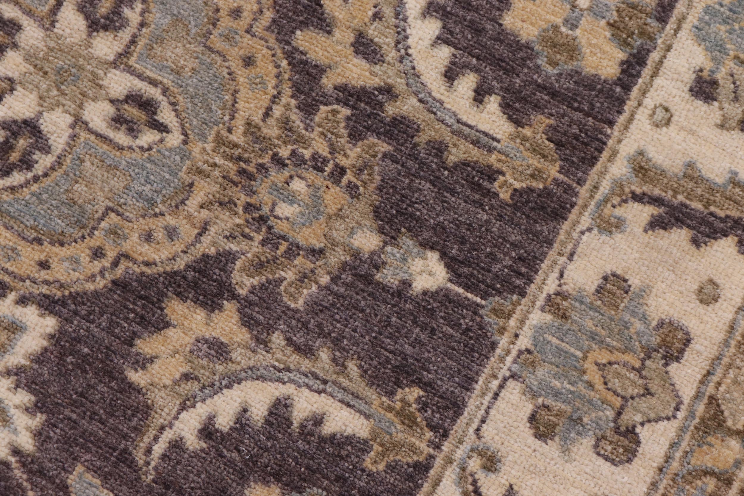 handmade Traditional Kafkaz Brown Ivory Hand Knotted RECTANGLE 100% WOOL area rug 3x5