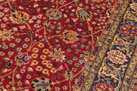 handmade Traditional Design Red Blue Hand Knotted RECTANGLE 100% WOOL area rug 6' x 9'