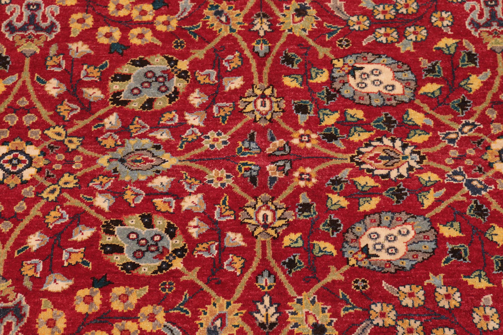 handmade Traditional Design Red Blue Hand Knotted RECTANGLE 100% WOOL area rug 6' x 9'
