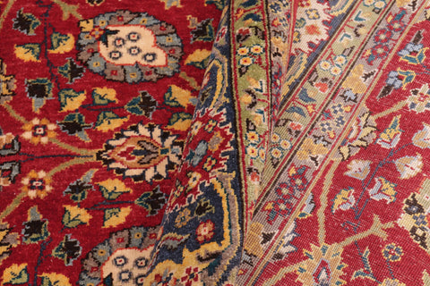 handmade Traditional Design Red Blue Hand Knotted RECTANGLE 100% WOOL area rug 6' x 9'