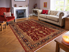 handmade Traditional Kafkaz Rust Blue Hand Knotted RECTANGLE 100% WOOL area rug 9 x 12